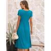 imageANRABESS Womens Summer Short Sleeve ALine Midi Dresses Casual Floral TShirt Dresses Flowy Beach Sundress with PocketsLake