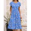 imageANRABESS Womens Summer Short Sleeve ALine Midi Dresses Casual Floral TShirt Dresses Flowy Beach Sundress with PocketsPrint White Pink Floral