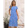 imageANRABESS Womens Summer Short Sleeve ALine Midi Dresses Casual Floral TShirt Dresses Flowy Beach Sundress with PocketsPrint White Pink Floral