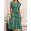 imageANRABESS Womens Summer Short Sleeve ALine Midi Dresses Casual Floral TShirt Dresses Flowy Beach Sundress with PocketsWhite Purple Floral