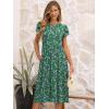 imageANRABESS Womens Summer Short Sleeve ALine Midi Dresses Casual Floral TShirt Dresses Flowy Beach Sundress with PocketsWhite Purple Floral
