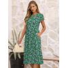 imageANRABESS Womens Summer Short Sleeve ALine Midi Dresses Casual Floral TShirt Dresses Flowy Beach Sundress with PocketsWhite Purple Floral