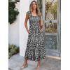imageANRABESS Womens Summer Sleeveless Maxi Dress Square Neck Smocked Boho Casual Ruffle Strap Flowy ALine Long Beach SundressBlack Floral