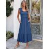 imageANRABESS Womens Summer Sleeveless Maxi Dress Square Neck Smocked Boho Casual Ruffle Strap Flowy ALine Long Beach SundressBlue
