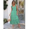 imageANRABESS Womens Summer Sleeveless Maxi Dress Square Neck Smocked Boho Casual Ruffle Strap Flowy ALine Long Beach SundressGreen Floral