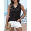 imageANRABESS Womens Summer Tank Tops V Neck Sleeveless Ruffle Business Texture Shirts 2025 Ladies Casual Dressy Blouses OutfitsBlack