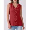 imageANRABESS Womens Summer Tank Tops V Neck Sleeveless Ruffle Business Texture Shirts 2025 Ladies Casual Dressy Blouses OutfitsRed