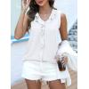 imageANRABESS Womens Summer Tank Tops V Neck Sleeveless Ruffle Business Texture Shirts 2025 Ladies Casual Dressy Blouses OutfitsWhite