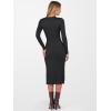 imageANRABESS Womens Sweater Dress Long Sleeve Crewneck Ribbed Knit Fitted Bodycon Botton Down Elegant Slit Midi Dresses Fall 2025Black