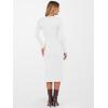 imageANRABESS Womens Sweater Dress Long Sleeve Crewneck Ribbed Knit Fitted Bodycon Botton Down Elegant Slit Midi Dresses Fall 2025White