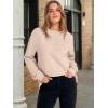imageANRABESS Womens Sweatshirt Long Sleeve Tunic Henley Tops Loose Slit Casual Button Shirts Pullover 2025 Fall Winter OutfitsBeige Camel
