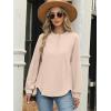 imageANRABESS Womens Sweatshirt Long Sleeve Tunic Henley Tops Loose Slit Casual Button Shirts Pullover 2025 Fall Winter OutfitsBeige Camel