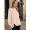 imageANRABESS Womens Sweatshirt Long Sleeve Tunic Henley Tops Loose Slit Casual Button Shirts Pullover 2025 Fall Winter OutfitsBeige Camel