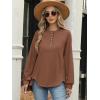 imageANRABESS Womens Sweatshirt Long Sleeve Tunic Henley Tops Loose Slit Casual Button Shirts Pullover 2025 Fall Winter OutfitsCaramel