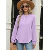 imageANRABESS Womens Sweatshirt Long Sleeve Tunic Henley Tops Loose Slit Casual Button Shirts Pullover 2025 Fall Winter OutfitsLight Purple