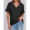 imageANRABESS Womens T Shirts Short Sleeve V Neck Shirts Summer Loose Fit Dressy Tops Business Casual Blouses 2025 Basic TeesBlack