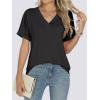 imageANRABESS Womens T Shirts Short Sleeve V Neck Shirts Summer Loose Fit Dressy Tops Business Casual Blouses 2025 Basic TeesBlack