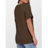 imageANRABESS Womens T Shirts Short Sleeve V Neck Shirts Summer Loose Fit Dressy Tops Business Casual Blouses 2025 Basic TeesBrown