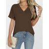 imageANRABESS Womens T Shirts Short Sleeve V Neck Shirts Summer Loose Fit Dressy Tops Business Casual Blouses 2025 Basic TeesBrown