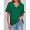 imageANRABESS Womens T Shirts Short Sleeve V Neck Shirts Summer Loose Fit Dressy Tops Business Casual Blouses 2025 Basic TeesGreen