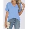 imageANRABESS Womens T Shirts Short Sleeve V Neck Shirts Summer Loose Fit Dressy Tops Business Casual Blouses 2025 Basic TeesLight Blue