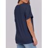 imageANRABESS Womens T Shirts Short Sleeve V Neck Shirts Summer Loose Fit Dressy Tops Business Casual Blouses 2025 Basic TeesNavy Blue