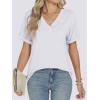 imageANRABESS Womens T Shirts Short Sleeve V Neck Shirts Summer Loose Fit Dressy Tops Business Casual Blouses 2025 Basic TeesWhite