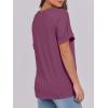 imageANRABESS Womens T Shirts Short Sleeve V Neck Shirts Summer Loose Fit Dressy Tops Business Casual Blouses 2025 Basic TeesWine Red