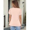 imageANRABESS Womens Tops Dressy Casual Ruffle Short Sleeve V Neck Blouses Summer Button Down Business Work Elegant ShirtsBeige