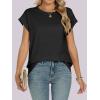 imageANRABESS Womens Tops Summer Cap Sleeve Basic Tee Shirts 2025 Trendy Loose Fit Casual Dressy Business Work Tshirts ClothesBlack