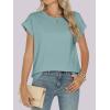 imageANRABESS Womens Tops Summer Cap Sleeve Basic Tee Shirts 2025 Trendy Loose Fit Casual Dressy Business Work Tshirts ClothesCadet Blue