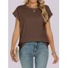 imageANRABESS Womens Tops Summer Cap Sleeve Basic Tee Shirts 2025 Trendy Loose Fit Casual Dressy Business Work Tshirts ClothesCoffee