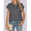 imageANRABESS Womens Tops Summer Cap Sleeve Basic Tee Shirts 2025 Trendy Loose Fit Casual Dressy Business Work Tshirts ClothesDark Grey