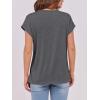 imageANRABESS Womens Tops Summer Cap Sleeve Basic Tee Shirts 2025 Trendy Loose Fit Casual Dressy Business Work Tshirts ClothesDark Grey