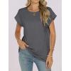 imageANRABESS Womens Tops Summer Cap Sleeve Basic Tee Shirts 2025 Trendy Loose Fit Casual Dressy Business Work Tshirts ClothesDark Grey