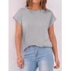 imageANRABESS Womens Tops Summer Cap Sleeve Basic Tee Shirts 2025 Trendy Loose Fit Casual Dressy Business Work Tshirts ClothesGrey