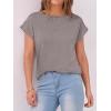 imageANRABESS Womens Tops Summer Cap Sleeve Basic Tee Shirts 2025 Trendy Loose Fit Casual Dressy Business Work Tshirts ClothesGreyish Brown