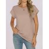 imageANRABESS Womens Tops Summer Cap Sleeve Basic Tee Shirts 2025 Trendy Loose Fit Casual Dressy Business Work Tshirts ClothesKhaki