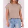 imageANRABESS Womens Tops Summer Cap Sleeve Basic Tee Shirts 2025 Trendy Loose Fit Casual Dressy Business Work Tshirts ClothesKhaki