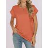 imageANRABESS Womens Tops Summer Cap Sleeve Basic Tee Shirts 2025 Trendy Loose Fit Casual Dressy Business Work Tshirts ClothesOrange