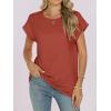imageANRABESS Womens Tops Summer Cap Sleeve Basic Tee Shirts 2025 Trendy Loose Fit Casual Dressy Business Work Tshirts ClothesRust