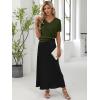 imageANRABESS Womens Wool Blend Tops Short Sleeve V Neck Soft Business Dressy Casual Pullover Sweater 2025 Trendy OutfitsArmy Green