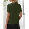 imageANRABESS Womens Wool Blend Tops Short Sleeve V Neck Soft Business Dressy Casual Pullover Sweater 2025 Trendy OutfitsArmy Green