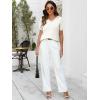 imageANRABESS Womens Wool Blend Tops Short Sleeve V Neck Soft Business Dressy Casual Pullover Sweater 2025 Trendy OutfitsBeige White