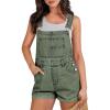 imageANRABESS Overalls for Women Denim Shorts Overalls 2025 Summer Casual Loose Fit Adjustable Rompers Jean jumpsuit Bib ShortallsWashed Green