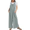 imageANRABESS Overalls for Women Summer Loose Casual Wide Leg Jumpsuits Sleeveless Straps Romper One Piece Jumpers 2025 OutfitsLight Green