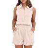 imageANRABESS Romper for Womens 2025 Summer Dressy Casual Sleeveless V Neck One Piece Short Jumpsuit Lounge Travel Outfits ClothesBeige