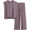 imageANRABESS Women 2 Piece Lounge Sets Summer Casual Knit Sweater Vest Pant Set Beach Vacation Airport Outfits ClothesPurple