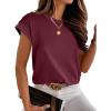 imageANRABESS Women Cap Sleeve Tops 2025 Trendy Summer Loose Fit Cute Basic T Shirts Business Dressy Casual Outfits ClothesBurgundy