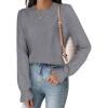 imageANRABESS Women Lace Long Sleeve Tops 2025 Fall Lightweight Sweaters Dressy Casual Knitted Pullover ShirtsGrey